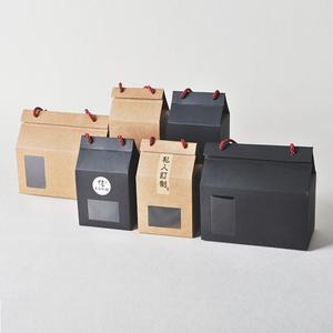 定制牛皮纸盒六角瓶手提包装盒曲奇饼干茶叶零食蜂蜜果酱牛轧糖盒
