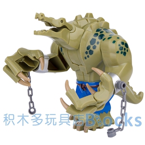dc超级英雄正义联盟人仔kf998鳄鱼人第三方积木拼装玩具兼容乐高