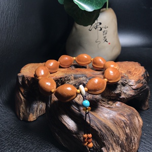 富甲一方手串富甲天下龟甲乌龟纯手工橄榄核雕刻老料油核文玩男女