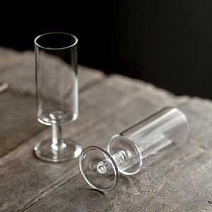猴魁杯专用耐热玻璃杯高脚直身绿茶杯香槟杯创意个性杯子功夫茶具