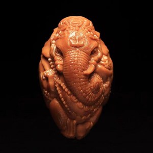 养之居饰品旗舰店天猫橄榄核单粒四臂象神吉祥象橄榄胡手机吊坠大象