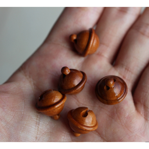 满28减邮费野生桃木雕刻铃铛纯手工雕刻挂件项链平安饰品桃核