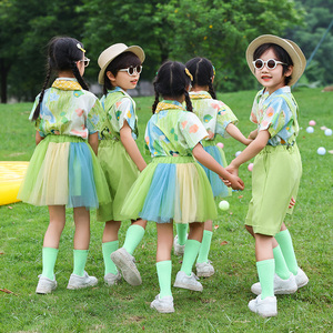六一儿童节团体男童表演服装幼儿园毕业照小学生女童大合唱演出服