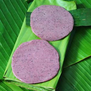 芒市美食 傣族苏子糯米粑粑 紫糯米/白糍粑 500克4片云南德宏特产