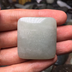 实拍 和田玉青白玉平安无事牌 面包牌 吊坠挂件 青海料昆仑玉