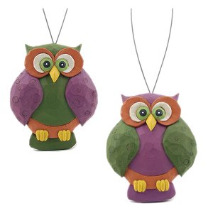 微景观多肉卡通装饰创意猫头鹰小摆件 手工diy摄影迷你小动物摆设