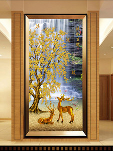 高档欧式装饰画发财鹿