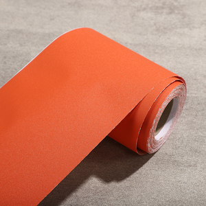 pvc自粘窗台门框家具翻新纯色防水贴纸踢脚线墙贴活力橙色装饰贴