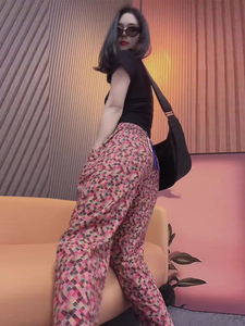 韩版格子休闲裤子女2024新款爆款夏季洋气时髦薄款今年流行的裤子
