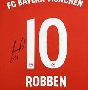 arjen robben阿里扬罗本亲笔签名拜仁1819足球服球衣xz