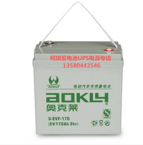 奥克莱/AOKLY 3-EVF-170 6V170AH电动汽车专用免维护蓄电池电瓶