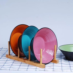 2-4个陶瓷面碗拉面日式黑色斗笠碗泡面加厚家用8英寸大号汤面碗