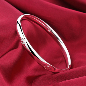 银手镯女简约时尚