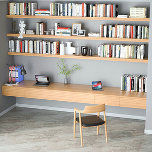 壁挂书桌书柜组合墙上