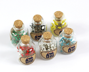 极细珠针 0.5mm 瓶装6色 日本进口金龟LITTLE HOUSE定位针 441043