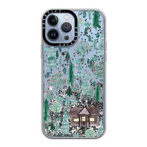 CASETi联名流沙15promax树林小木屋14pro适用于iPhone13ProMax苹果12pro液体闪粉透明全包艺术手机壳网红11硬