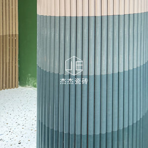 网红喜茶半圆弧砖圆柱奶茶店瓷砖棍子长条管子手工砖吧台墙面砖