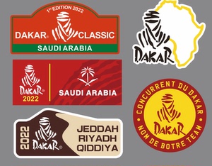 沙漠2022达喀尔拉力赛越野摩托车比赛赛事汽车贴纸