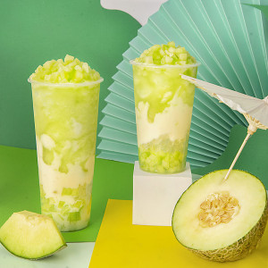 晨饮汇小于老师玫珑玲珑蜜瓜奶茶店专用原材料浓缩果浆果汁酱1kg