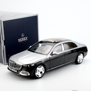 norev诺威尔 1:18 奔驰s 迈巴赫版黑银双拼 合金汽车模型w223成品