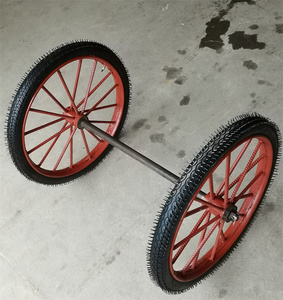 tb3484003229淘宝建筑工地手推垃圾车轮子斗车轮胎翻人力劳动板实心