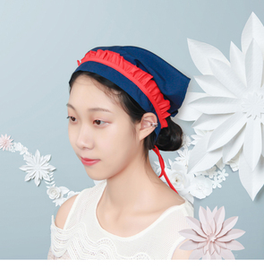 餐厅女服务员三角巾火锅店工作帽系带奶茶花店蕾丝扮演女仆包头巾