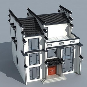 农村别墅设计图纸三层新中式徽派建筑乡村自建房屋全套马头墙