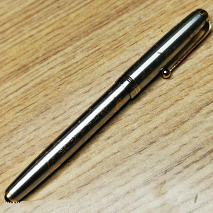 华孚286浮雕金属杆明尖标准26尖99年老钢笔铱金笔挤捏笔胆练字