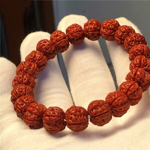 天然机刷包浆玉化小金刚菩提子手串男女佛珠手链五瓣念珠文玩饰品