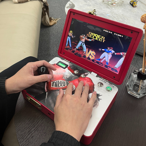 家用便携格斗机月光宝盒摇杆怀旧双人一体拳皇97街机折叠游戏机