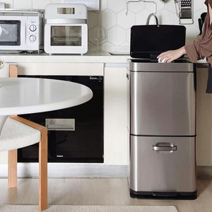 EKO智能全自动感应家用客厅厨房干湿分类轻奢不锈钢大容量垃圾桶