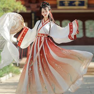 租古装汉服芊语晋制交领齐腰襦裙古风女正品日常拍照舞蹈演出服装