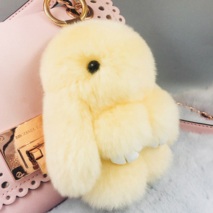 韩国萌兔玩偶小兔子书包挂件毛绒玩具垂耳兔公仔可爱兔兔手机挂饰