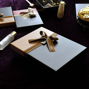 ins风黑红色大号长方形礼品男鞋子钱包装生日情人父母亲节礼物盒