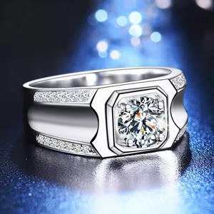 00浅浅的爱521888淘宝s925纯银仿真钻戒男士时尚潮霸气戒指八心八箭