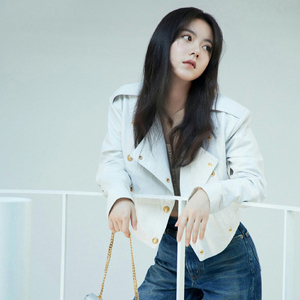 赵今麦同款外套 真皮皮衣女 2022新款小个子翻领显瘦皮夹克机车服