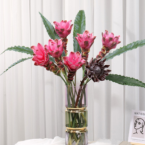 仿真花姜花荷花姜荷花摄影道具店面装饰插花软装客厅餐桌假花绢花