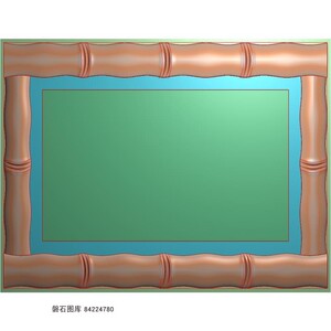 长方形竹节竹子仿古茶盘石雕木雕精雕图浮雕灰度bmp电脑雕刻图jdp