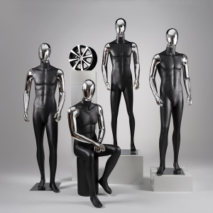 模特道具男假人电镀全身服装店陈列人体模型男装店橱窗展示架道具