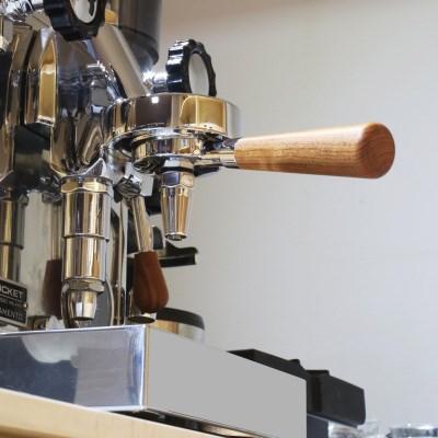 咖啡机萃茶手柄e61e冲煮头通用58mm不锈钢实木手柄萃茶把手