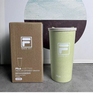 全新fila斐乐麦香杯咖啡杯双层麦秸秆材质环保可降解男女通用水杯