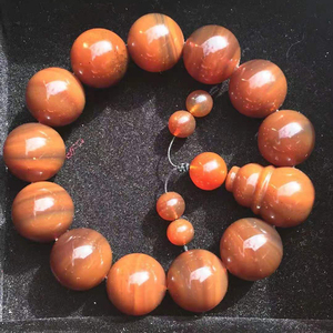 诚缘纯天然缅甸琥珀手串血珀蜜蜡单圈手串血蜜手链一刀料蜜蜡手链