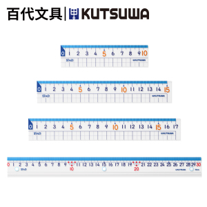 日本进口kutsuwa小学生直尺高透明精准方格尺10cm短尺子便携15cm