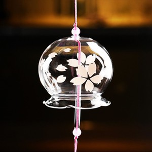 夏日和风铃日式玻璃樱花风铃铛卧室挂件冥想夏日和风挂饰门饰女生