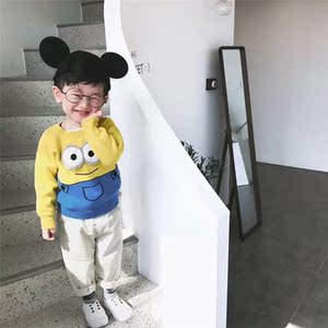 ins秋冬款男女童宝宝黄色小黄人针织毛衣儿童可爱卡通上衣外套_春天吧 ins秋冬款男女童宝宝黄色小黄人针织毛衣儿童可爱卡通上衣外套