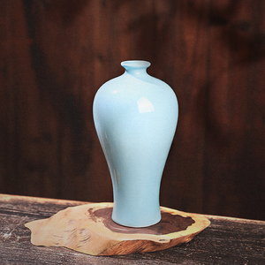 景德镇陶瓷小花瓶仿古陶瓷禅意居家桌面客厅插花器皿中式梅瓶摆件