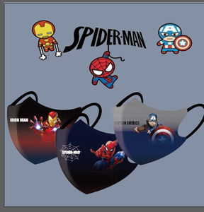 独立包装成人儿童漫威蜘蛛钢铁侠美国队长卡通动漫3D立体薄款口罩