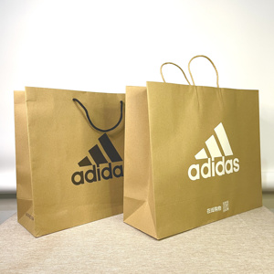 adidas 阿迪达斯纸袋子牛皮纸袋手提袋uv鞋服购物袋礼品袋棉服袋