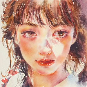 水彩画定制手绘画肖像画彩铅头像画画定制画像人像礼hand水粉画