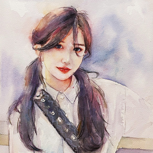 水彩画定制手绘画肖像画彩铅头像画画定制画像人像礼hand水粉画